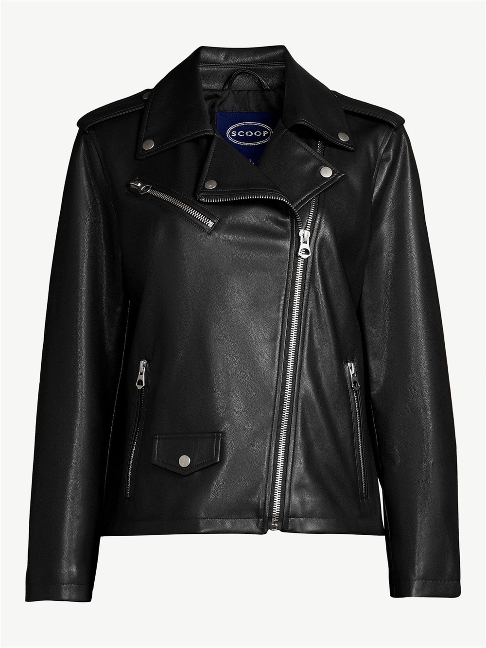 Scoop | Faux Leather Moto Jacket - Picture 1 of 7